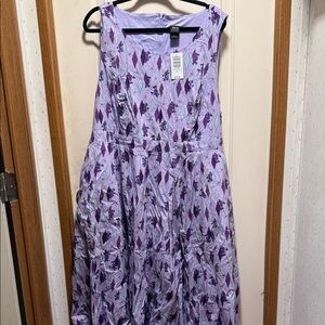 Torrid Purple and White Geometric Dress